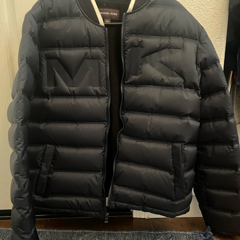 Michael Kors Navy Quilted Jacket